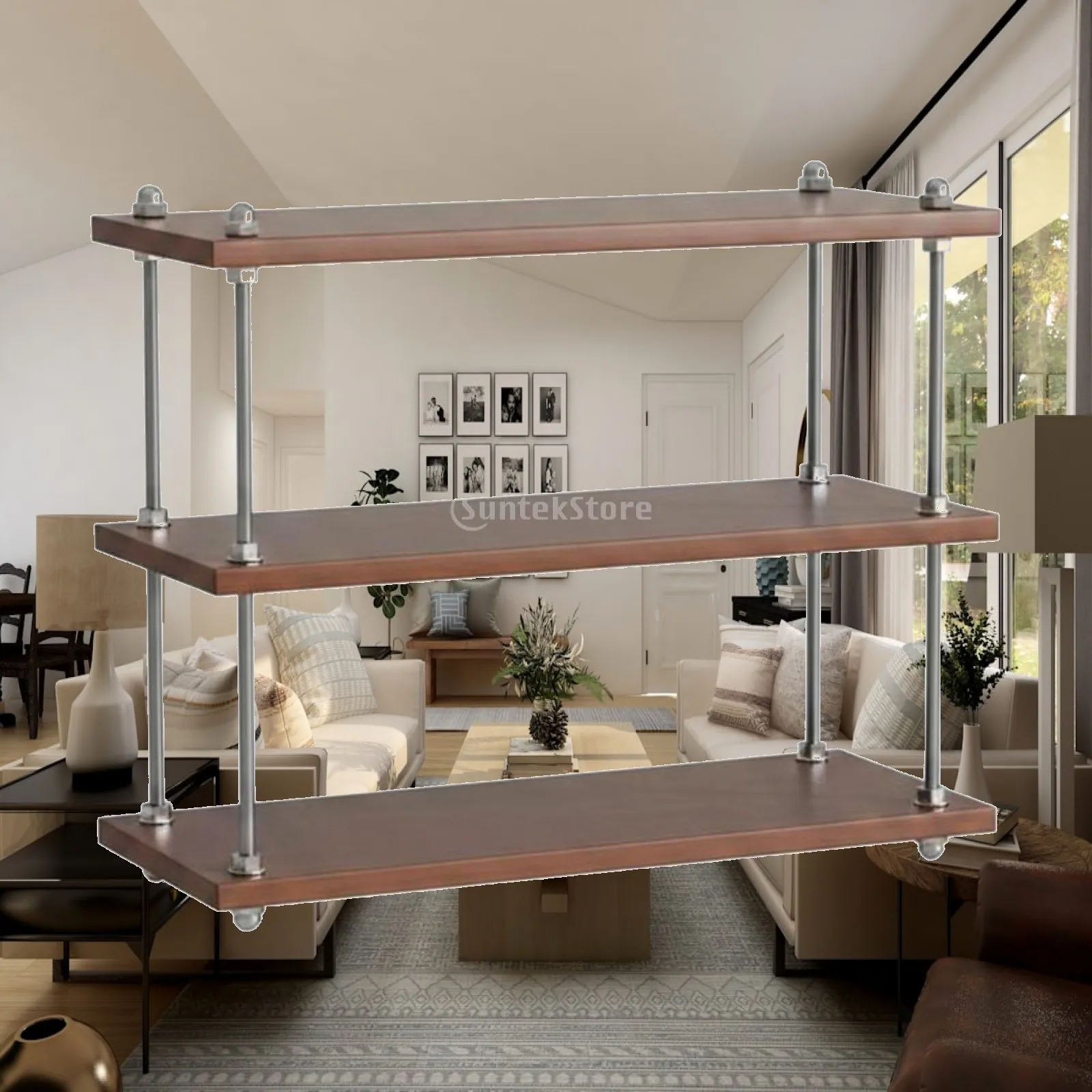 Retro-style makeup shelf, practical table shelf for clear organization