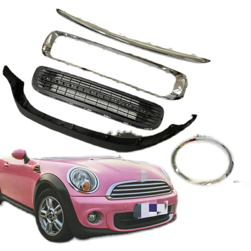 

Car Front Bumper Grill Mask Radiator Grille for BMW MINI R55 R56 R57 R58 Lower Lip Chrome Trim Frames Covers