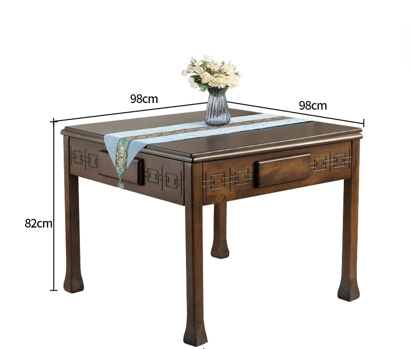 High-grade solid wood full-automatic mahjong machine dining table dual-purpose integration