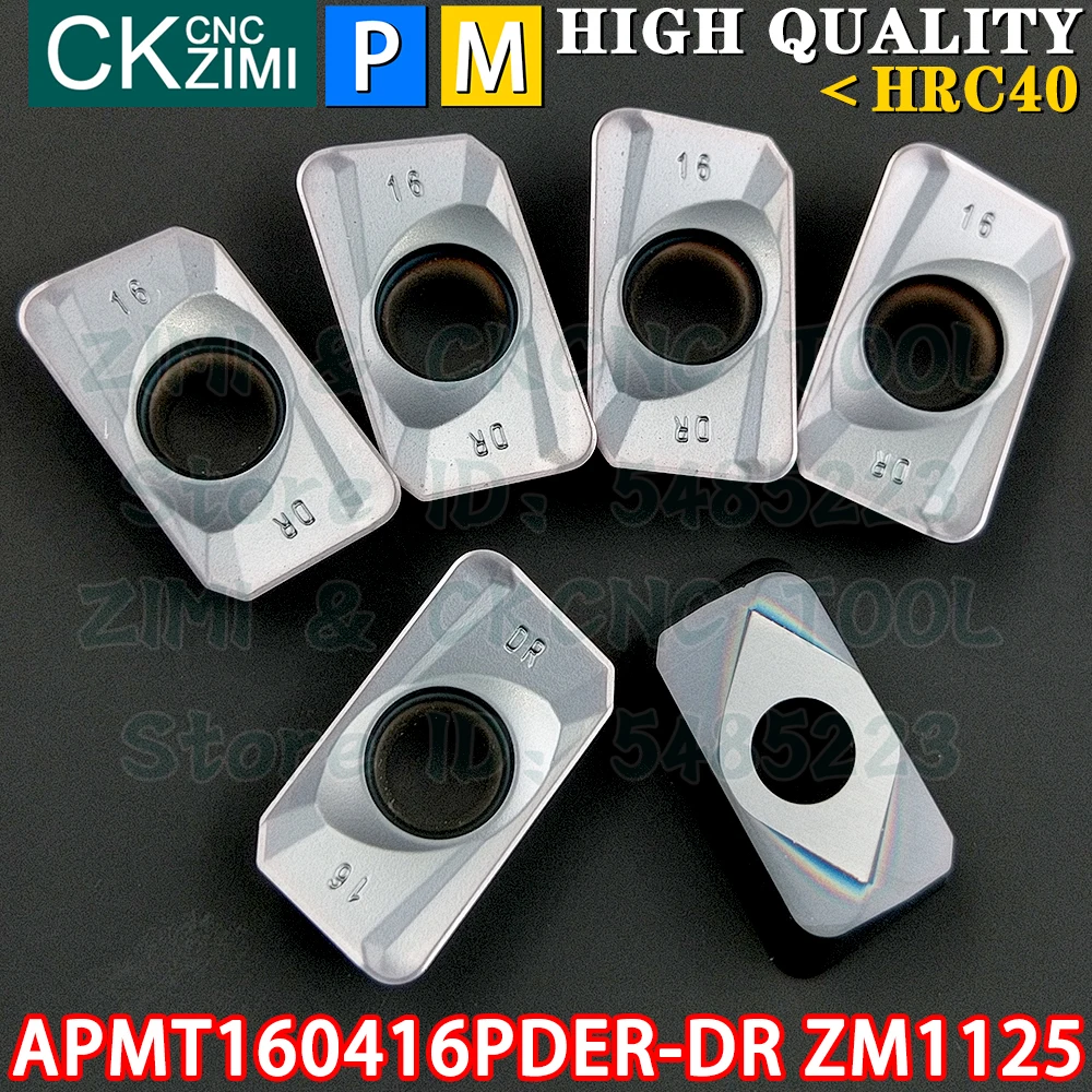 APMT160416PDER-DR ZM1125 APMT 160416 PDER DP ZM1125 Твердосплавная пластина Фрезерная пластина для уступа Инструмент APMT 1135 PDER Токарный механический станок с ЧПУ со сменными пластинами Режущие инструменты