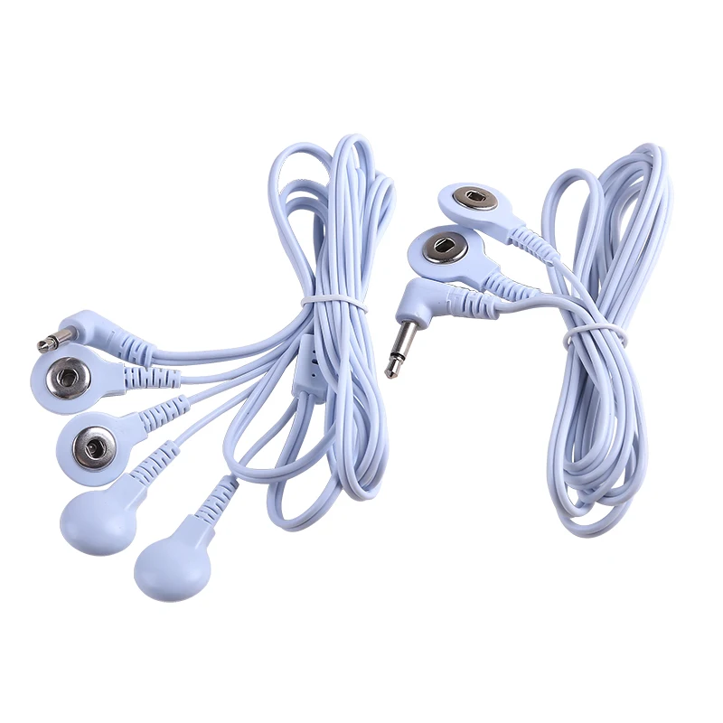 2/4 Way 3.5mm Button Tens Acupuncture Massager Cable Line Wire for Digital Tens Machine Electrical Nerve Muscle Stimulator