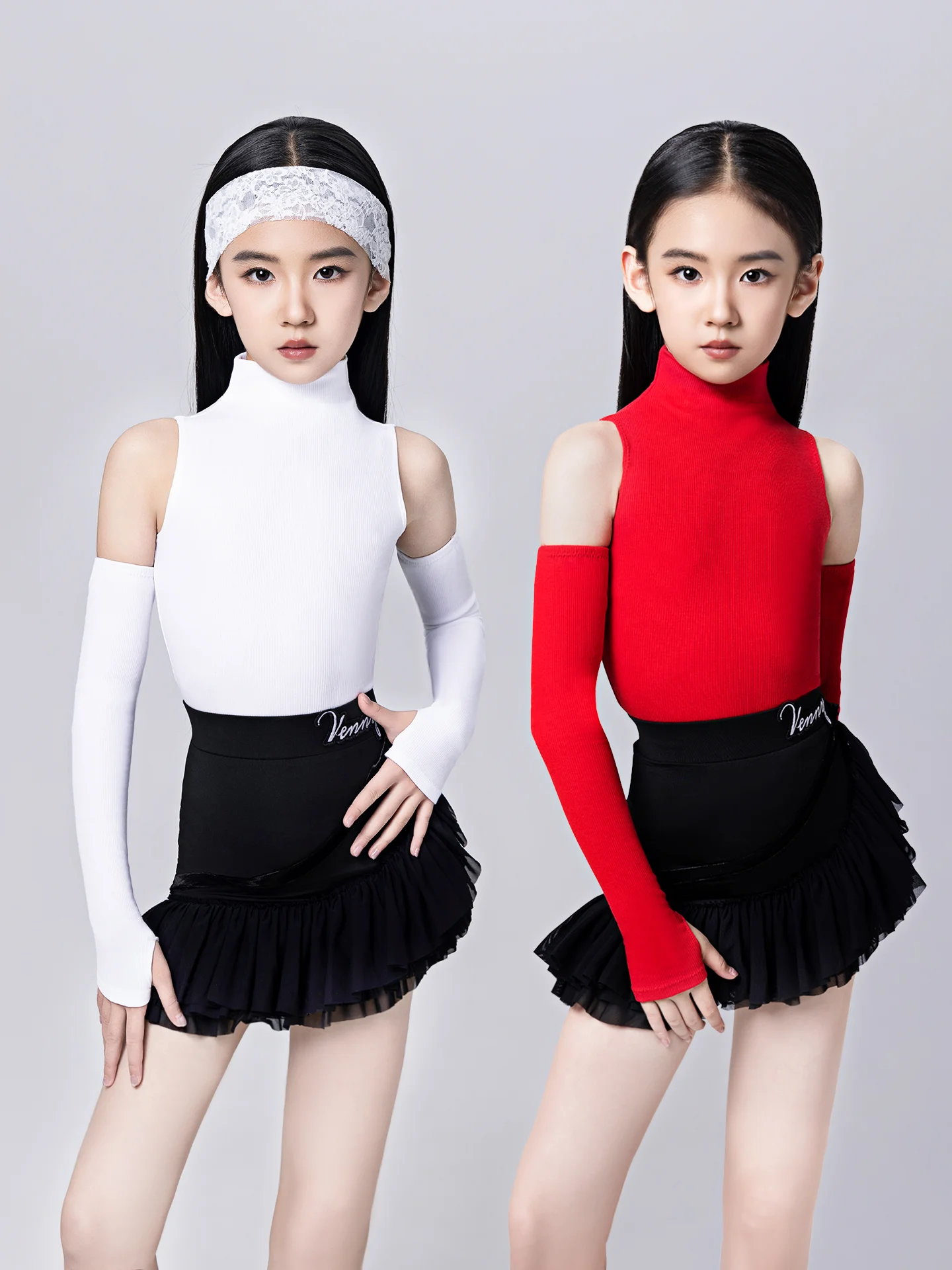 venny-latin-dance-outfit-girls-practice-suit-standard-dance-professional-high-leader-set-spring-autumn-children's-set-skirt