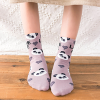 New Kawaii Cute  Panda Socks korean Style Women Cartoon Animal Cotton Woman Girls calcetines meias mulher skarpety sox