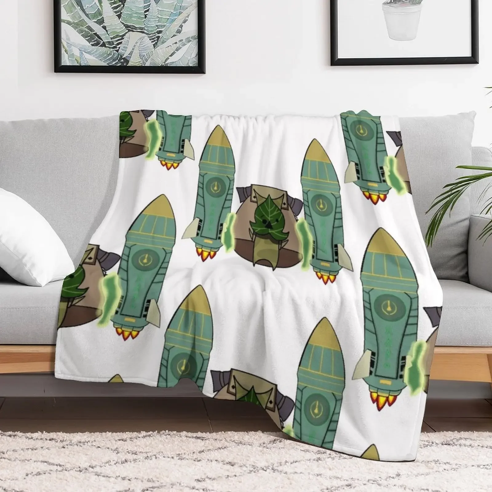 rocket korok totk botw Throw Blanket Bed linens Decorative Sofas Picnic Moving Blankets