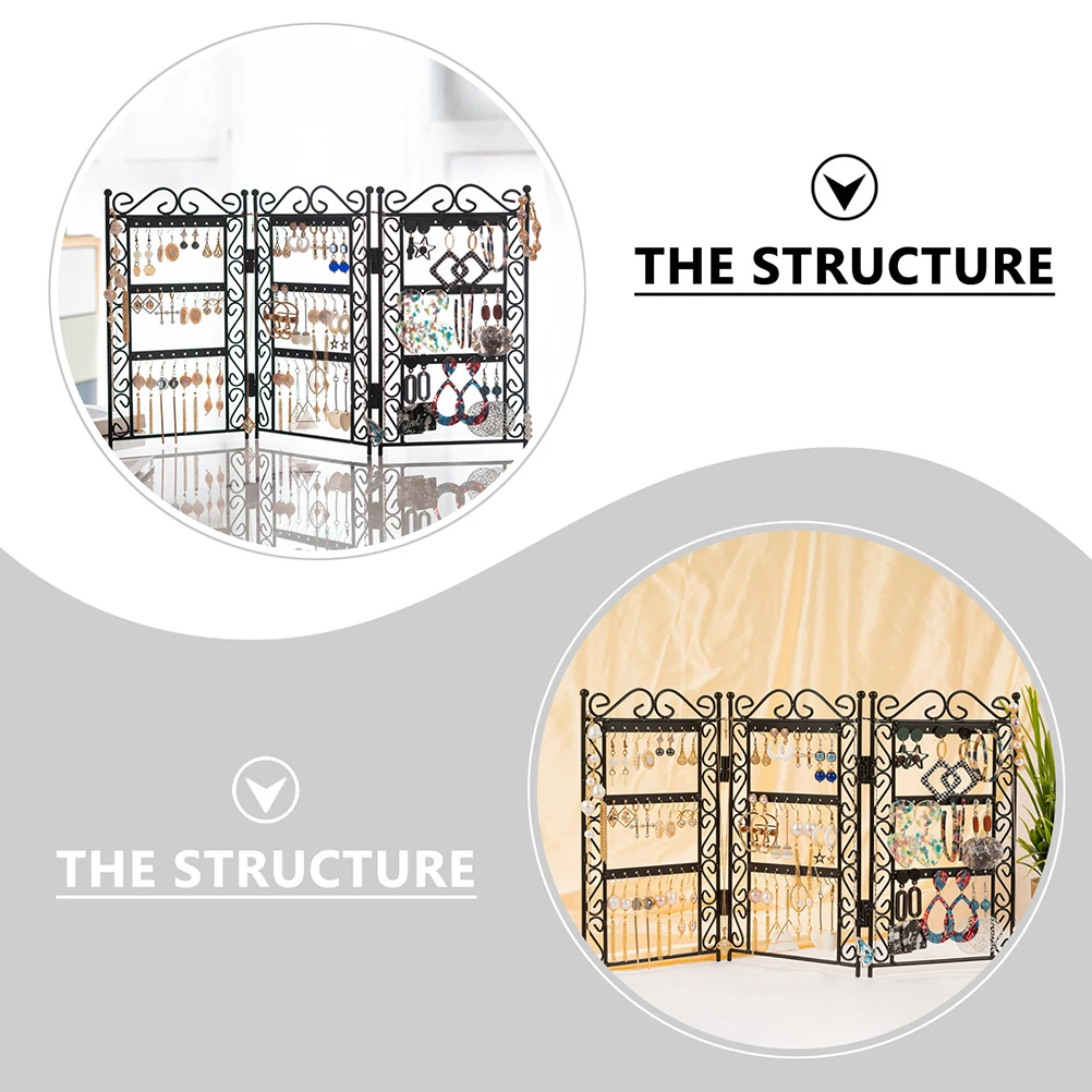 Jewelry Storage Rack Necklace Display Holder Earrings St Reliable Props Collapsible Desktop Stable Dressing Table Makeup Vanity