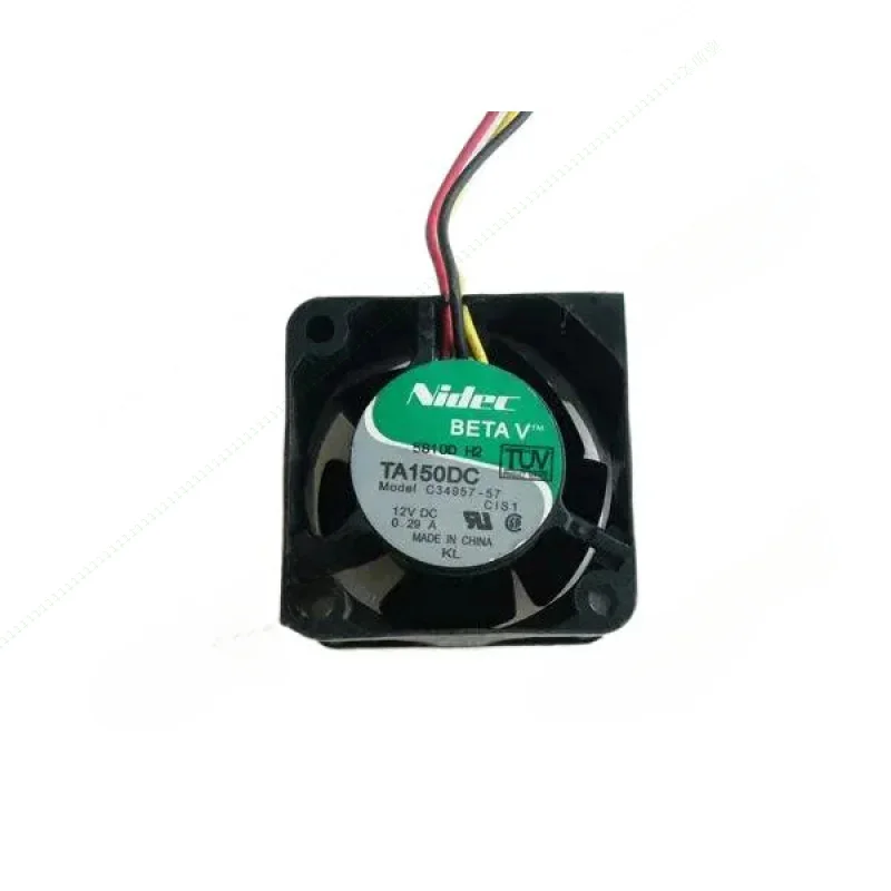 

W For Nidec C34957 57 57 TA150DC CIS1F DC12V 0.29A 4028 4CM 40mm 40X40X28mm 3Pin 3Wire Cooling Fan TA150DC C34957-57 57 CIS1F