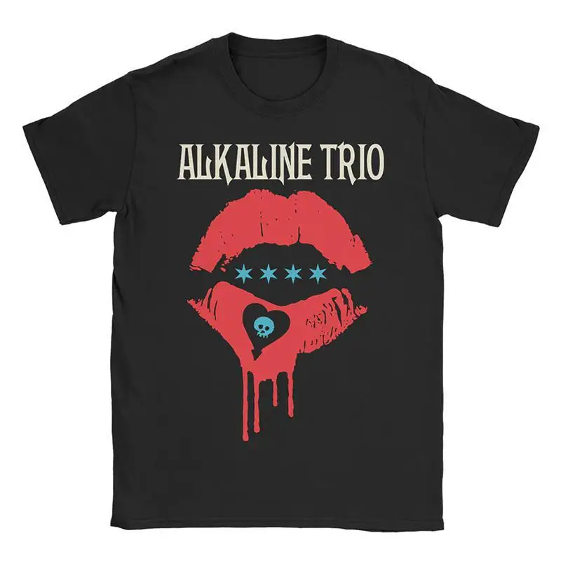 1997 ALKALINE TRIO American Chicago Punk Band High Street Loose-fitting Men's and Women's Straight-cut Short-sleeved Summer