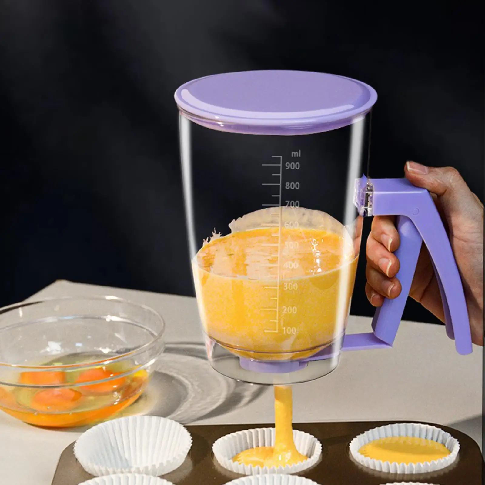 Pancake Batter Dispenser Large Capacity Baking Tool for Waffle Crepe Muffin Mix Kitchen Accessories