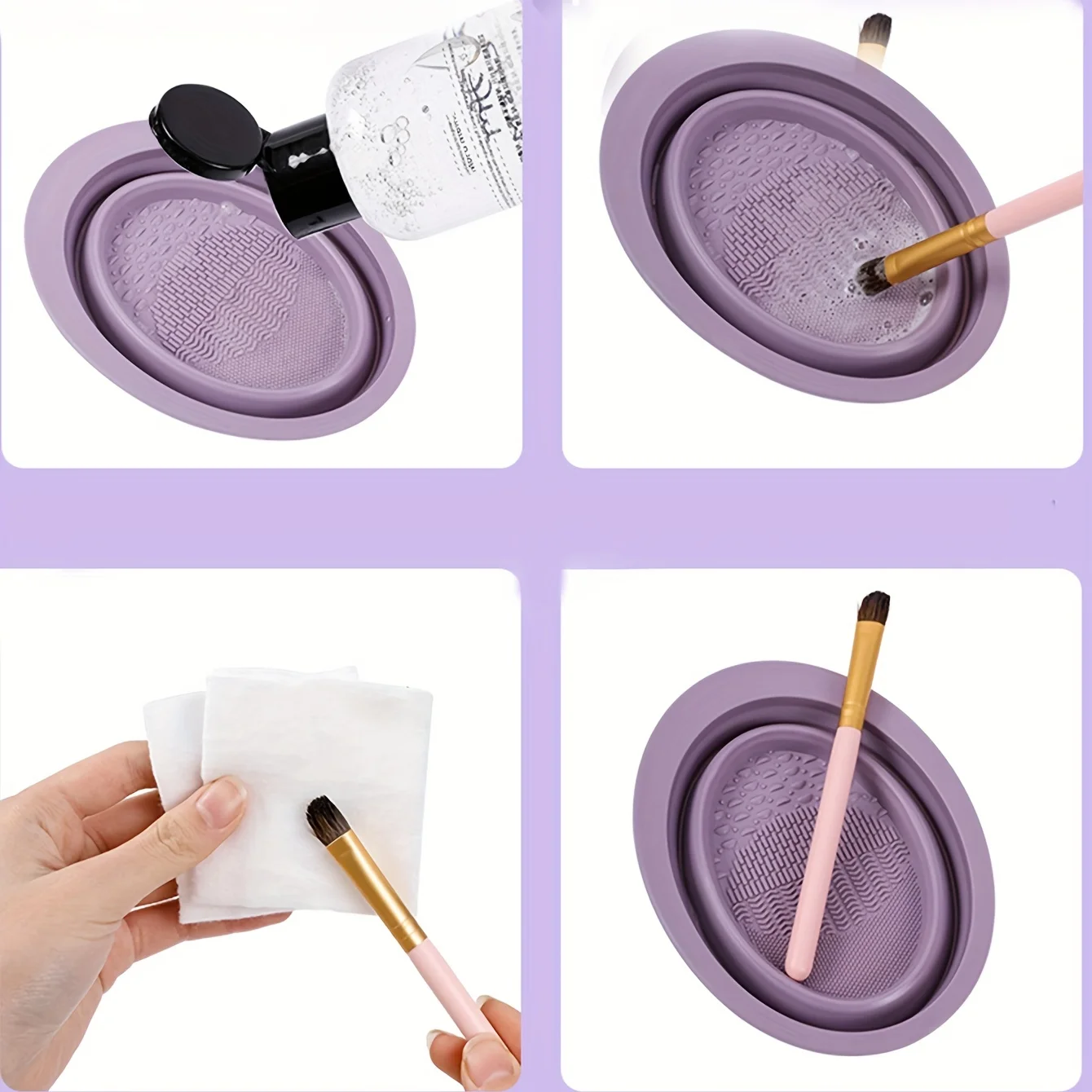 1pcs silicone folding makeup brush cleaner