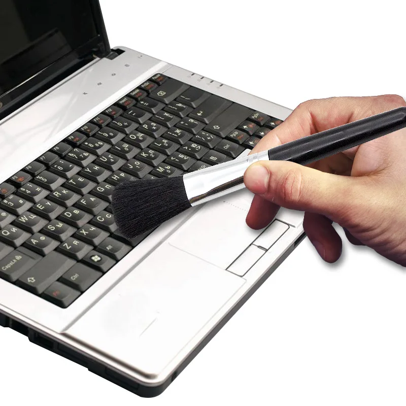 Zwarte wollen borstel