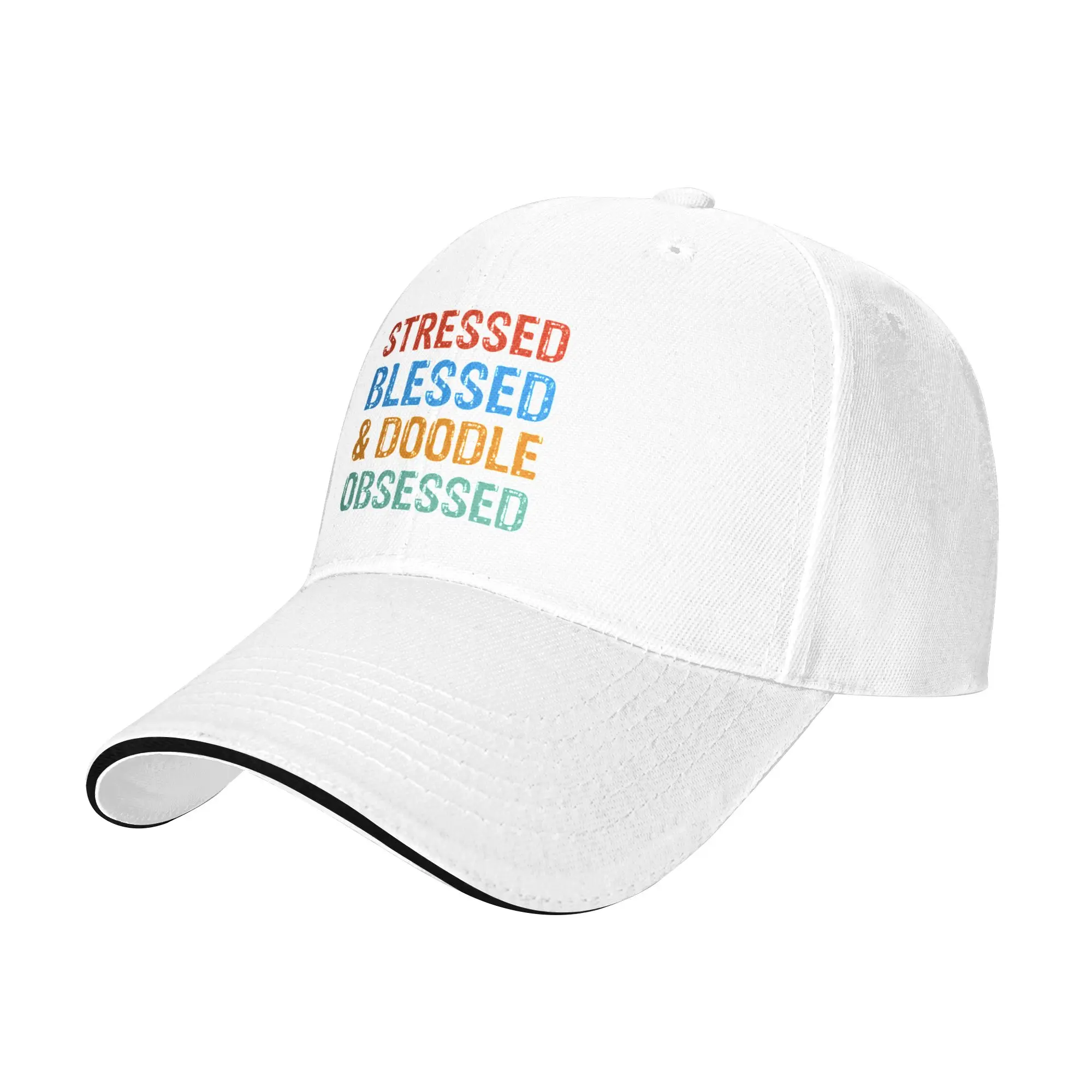 Stressed Blessed and Doodle Obsessed Dog Gift Gift For Children Men Women A Baseball Cap Hat