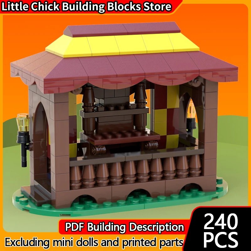 

Medieval Castle Model MOC Building Bricks Joust Grand Stand Modular Technology Children Holiday Gifts Assemble Toys Suit