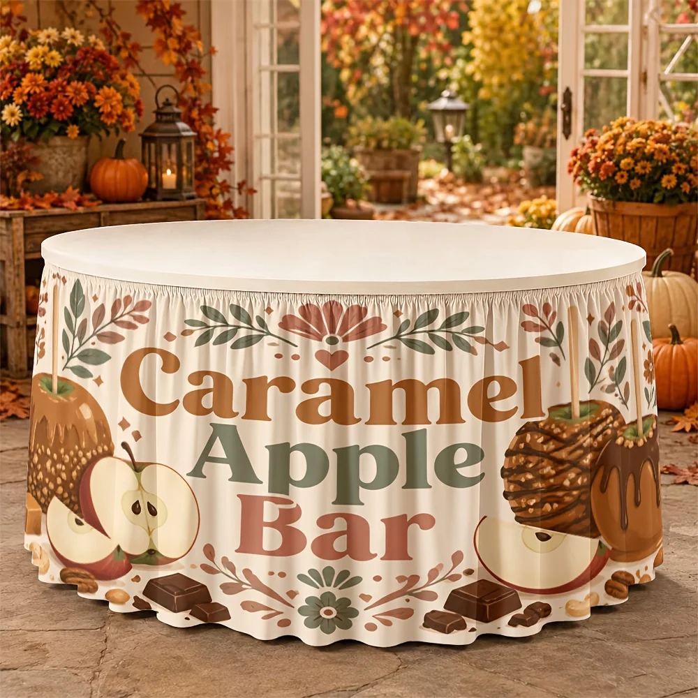 1 tablecloth table skirt, honey apple bar