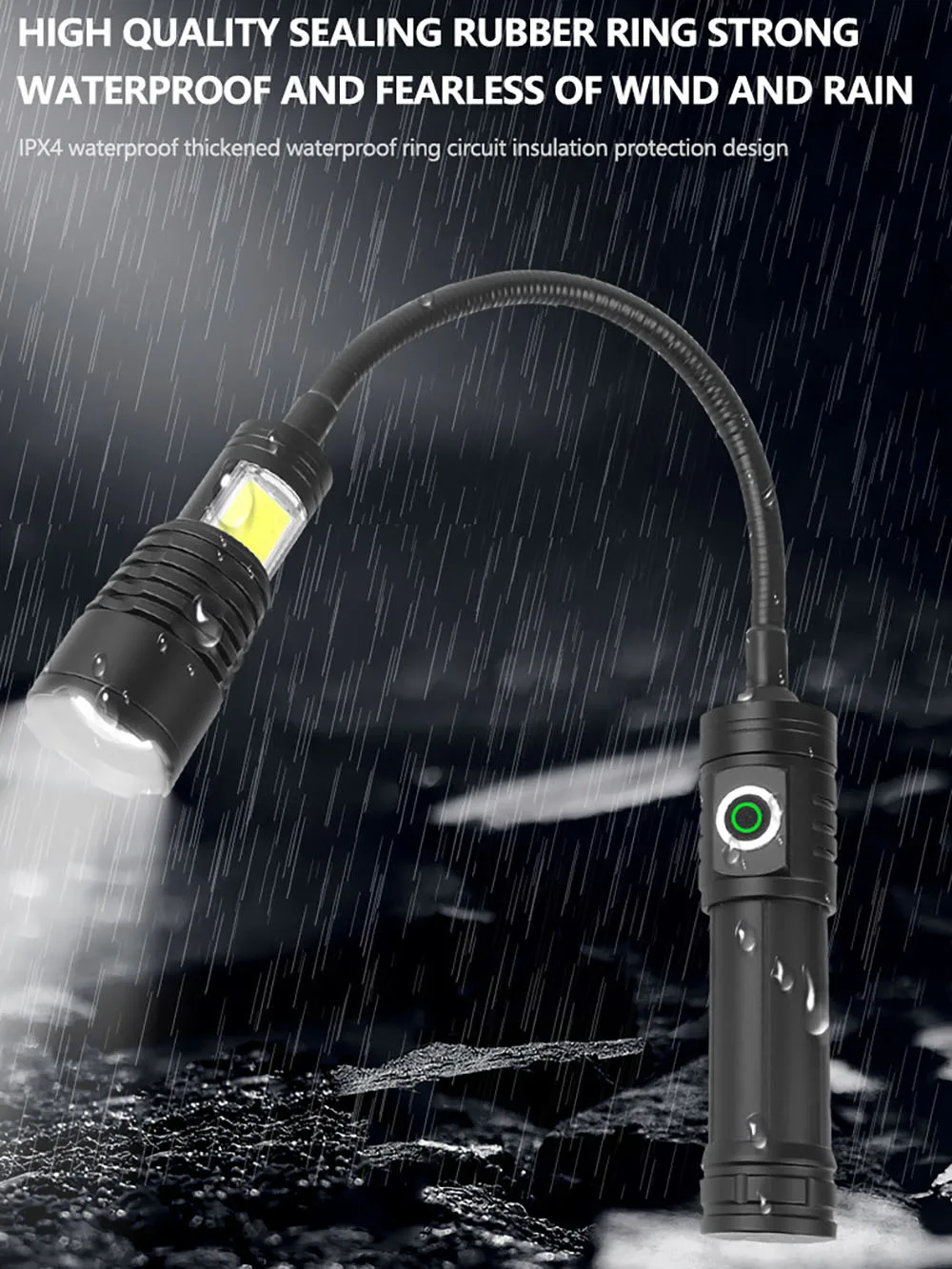 Outdoor reading lights LED Flashlight Flexible COB LED Work Light Magnetic Car Repairing Inspection Lamp Outdoor Camping Emergen