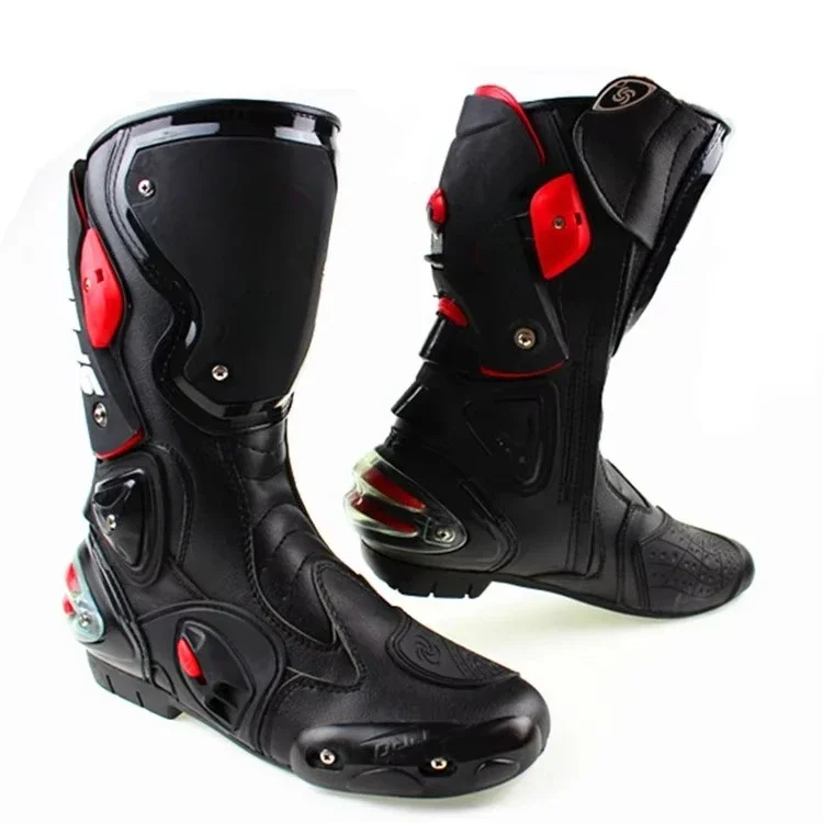 Motorcycle Racing Boots Protection Enduro Bike Boots Strap Shift Speed Fashion Leather Upper Logo Functional Motorcycle Boots