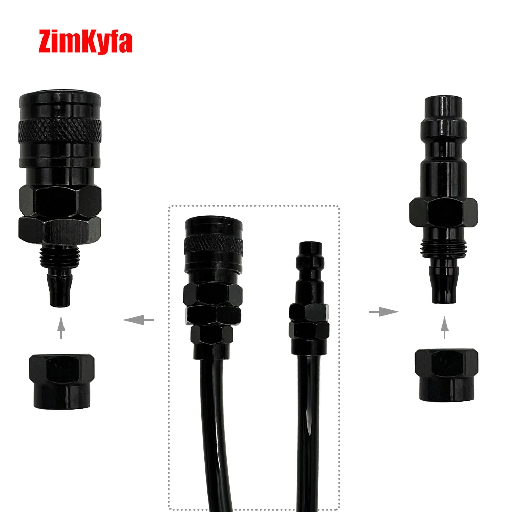 HPA NEW US Foster BLack 23-2 / 2302 Push-In Fitting Quick Disconnect Plug To 6MM - 6.35MM OD Hose For Air Tool