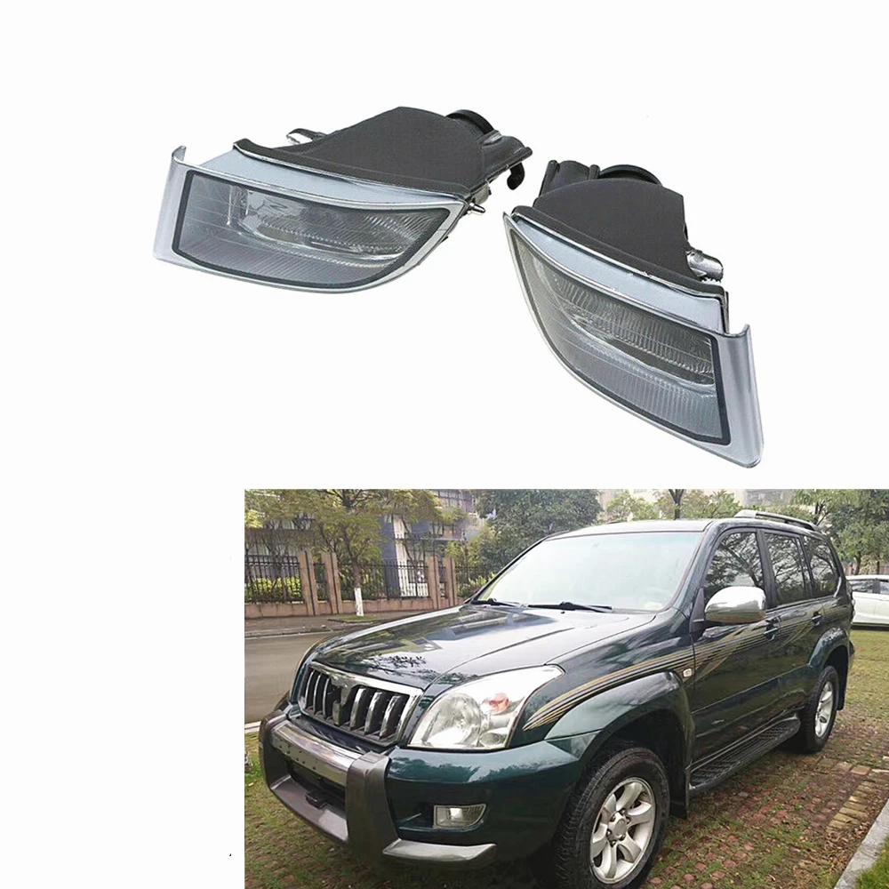 

Car Front Bumper Lamp Fog Light Cover For Toyota Land Cruiser Prado J120 2700 4000 2002-2009 Side Vent Foglamp Bezel Non Bulb