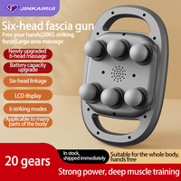 Six-head Fascia Gun Muscle Relaxation LCD Display Massager Wireless Professional Electric Legs Waist Back Full Body Massage gun