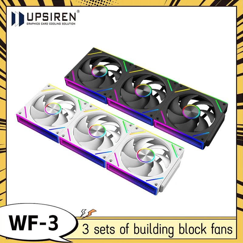 upsiren-wf-3-ケースファン-argb-同期照明-プリズム-7-モジュール式ファン-油圧ベアリング-低騒音-前進-後進ブレード設計