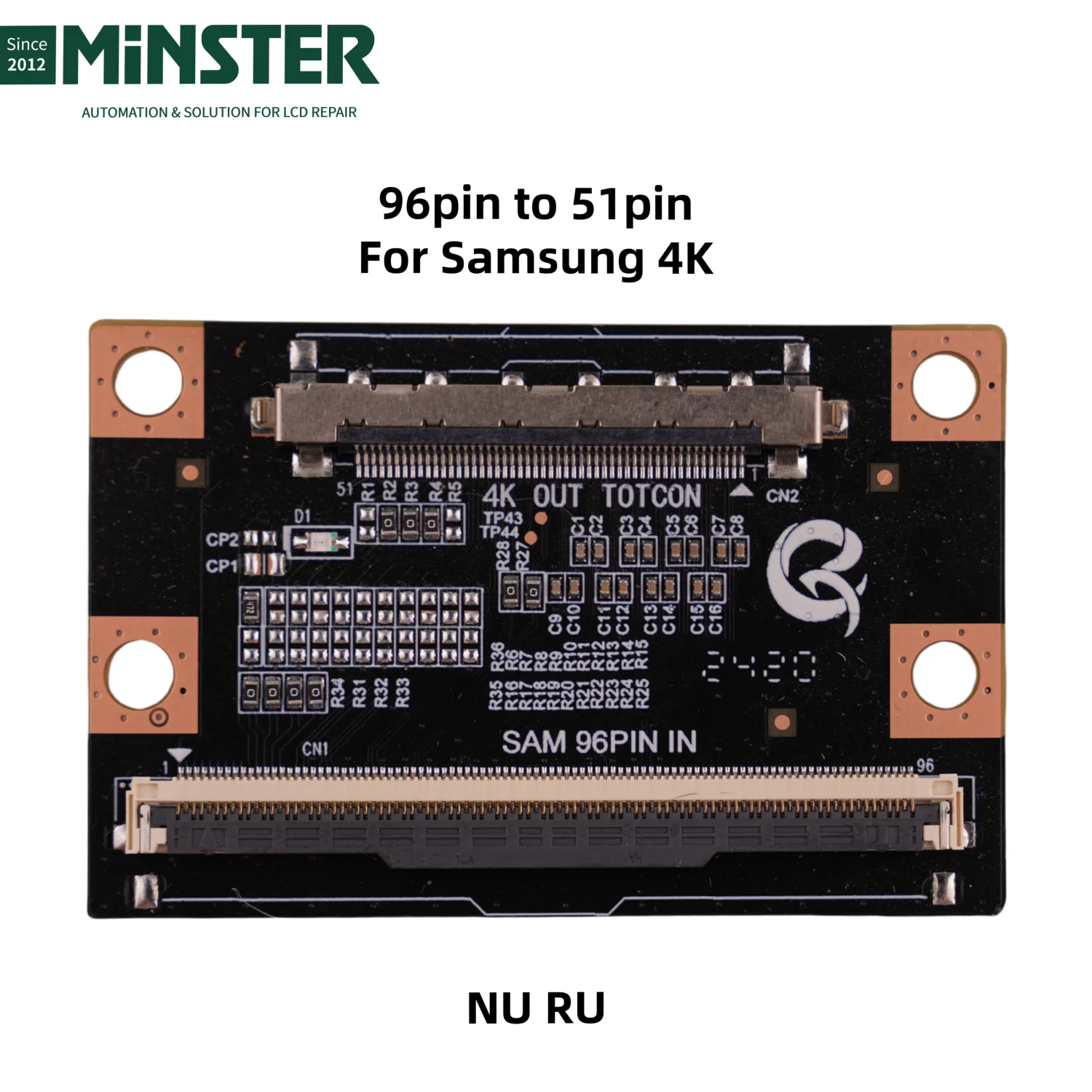 96 Pin to 51 Pin LVDS Converter Adapter Board Card Plate For Samsung 4K LCD LED TV Screen Matrix Display Panel Repair