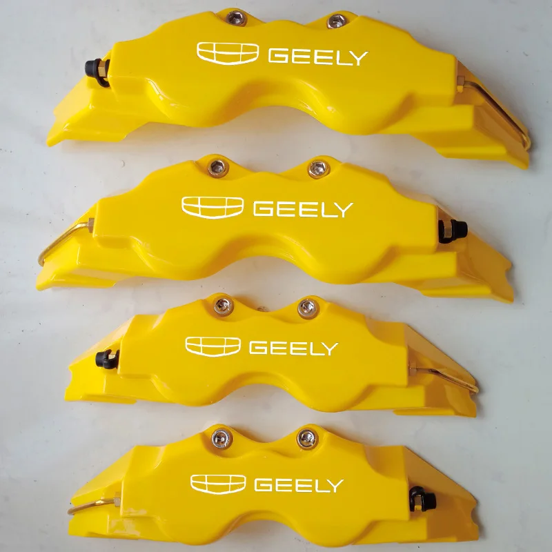 4 Or 2 Pcs Plastic With White Sticker Disc Brake Caliper Cover For Geely Emgrand Gc6 Gc7 Gx7 X7 Lc Ec8 CK ATLAS CK2 CK3 GT view 3