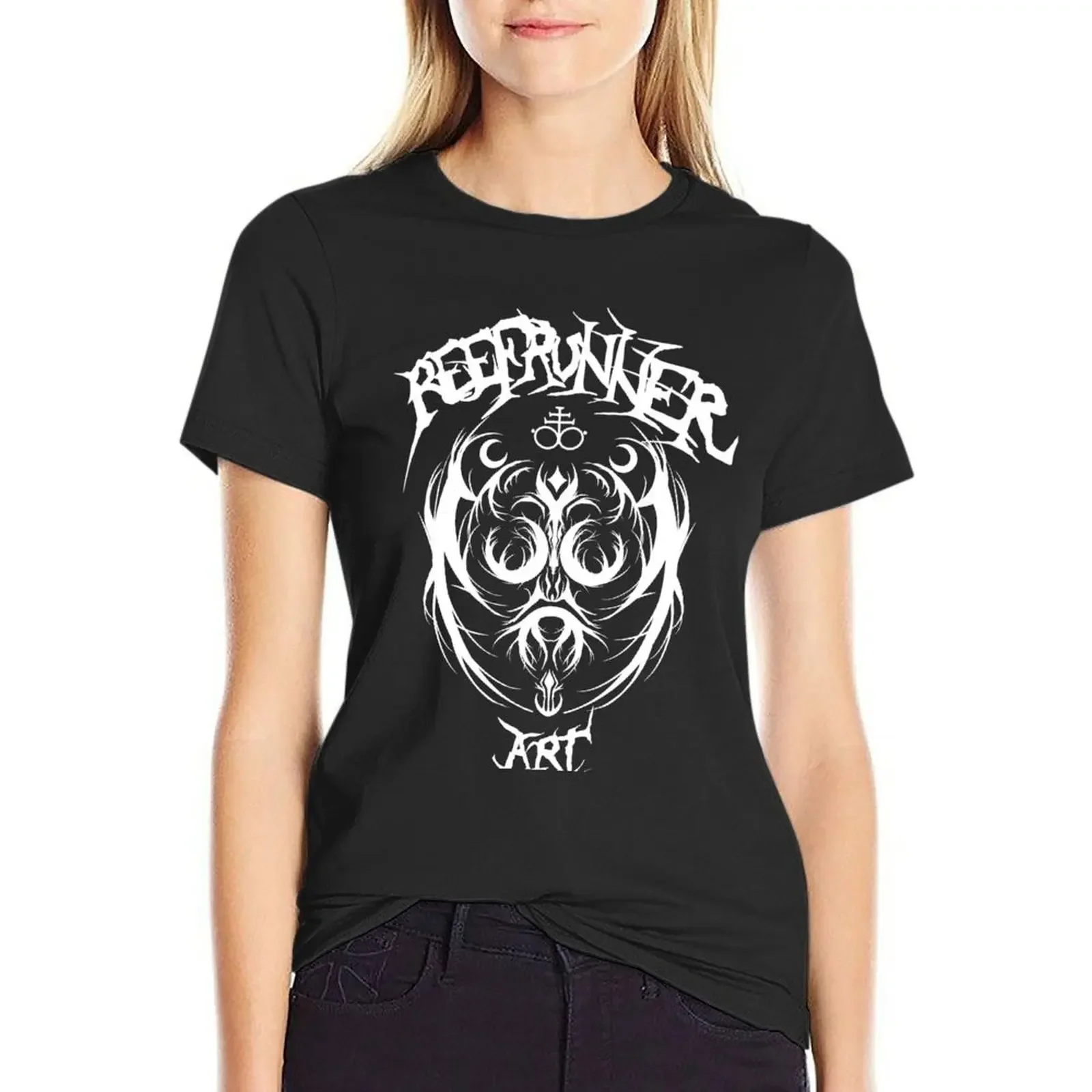 

Reefrunner Art Mask Design T-Shirt Female clothing Short sleeve tee sublime oversized t shirts for Women