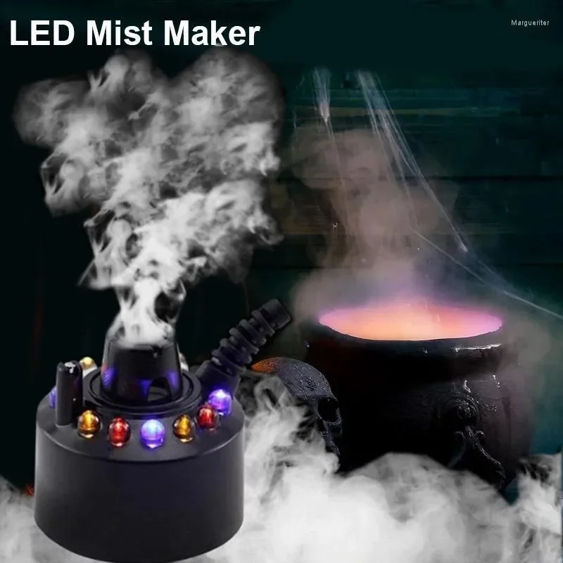 

Party Decoration Halloween Mini Mist LED Pumpkin Light Fogger Water Prop Color Changing Holiday Decor Maker Smoke Fog Machine