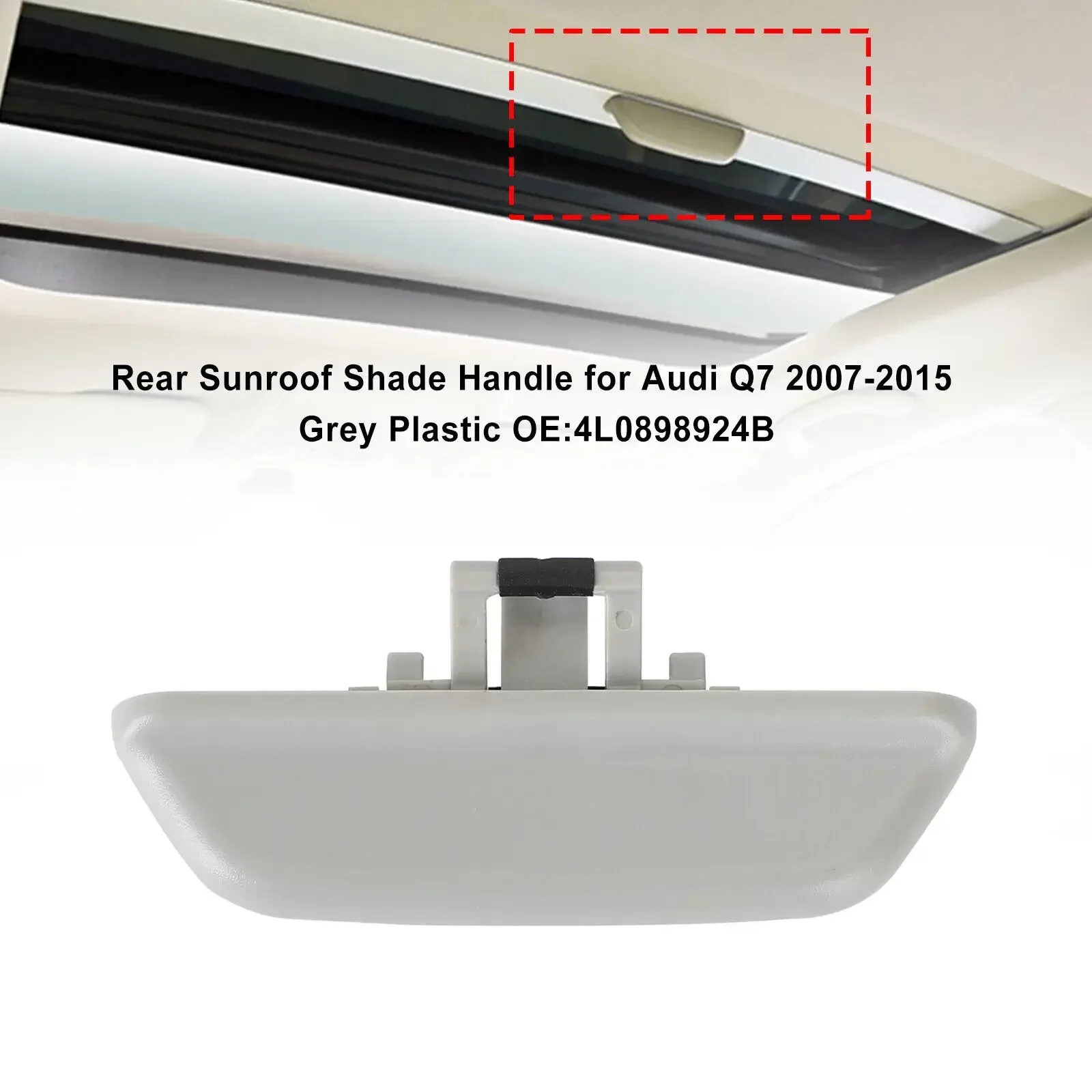 Handle 4L0898924B 1 Piece 1pc Accessory Grey Part Plastic Rear Sunroof Shade Handle Replace Replacement Practical NEW