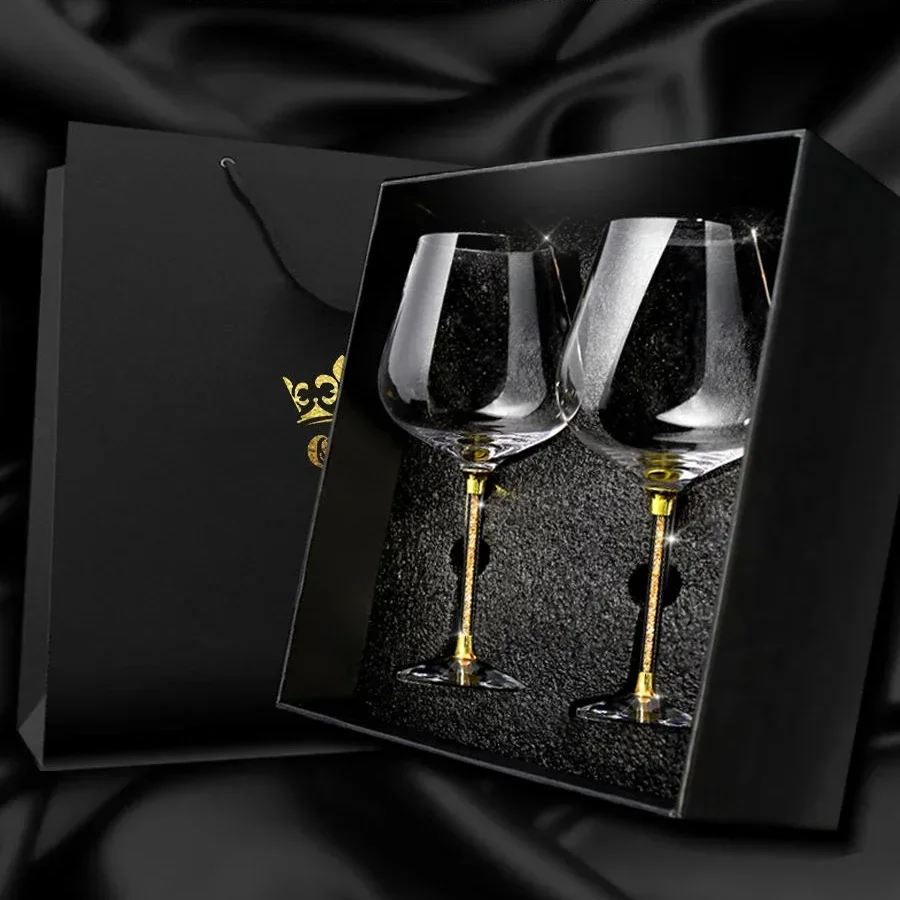 

Light Luxury High-end Crystal Cup Red Wine Glass Set Tall Glass Party Wine Glass Glasses Drinking Glasses for Champagne Flute