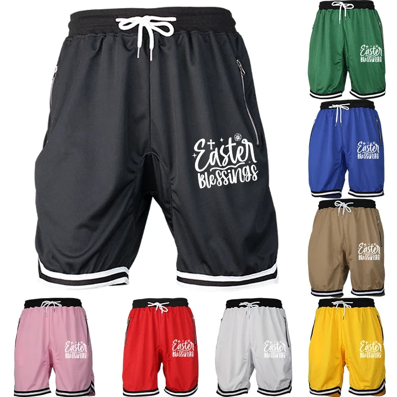 

Мужские летние баскетбольные фитнес-спортивные свободные повседневные дышащие сетчатые модные спортивные штаны в стиле хип-хоп, шорты