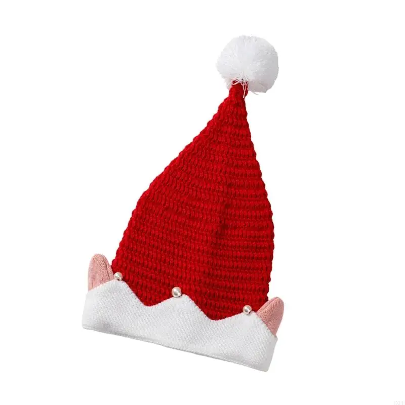 Cappello da bambino in acrilico flessibile con incantevole contorno orecchie da hobgoblin abbellimento in pietra scintillante