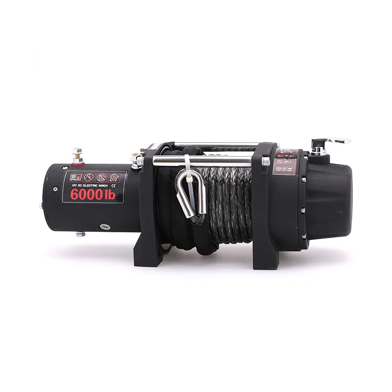 للبيع بالجملة 6000 رطل ونش السيارة على الطرق الوعرة ونش كهربائي رافعة ATV الألياف حبل ونش كهربائي #3