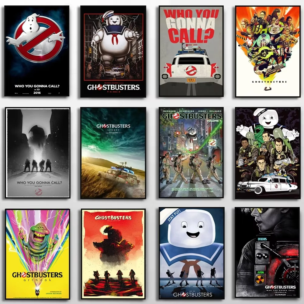 Retro Classic Ghostbusters Movie Poster Canvas Wall Art Vintage Horror Film  for Living Room Perfect Gift Idea