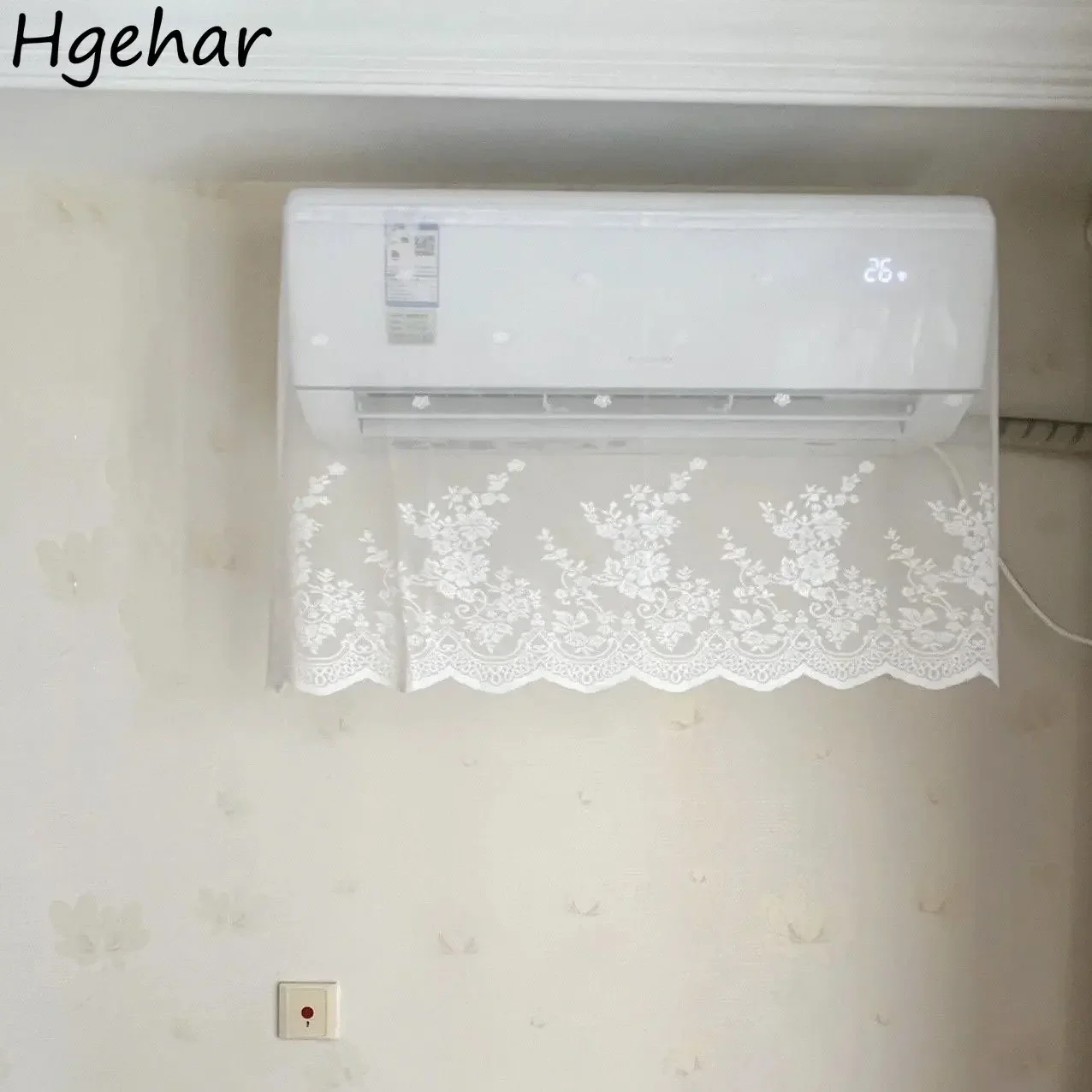 Modern Air Conditioner Covers Lace Embroidered Dust-proof Case Household Hanging  Conditioning Anti-direct Blowing Protector