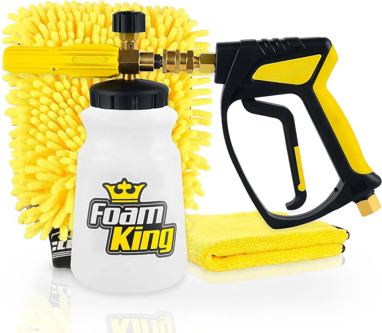 

Компактный пенный пушечный пистолет для автомойки, включает варежку и полотенце, набор для глубокой очистки.