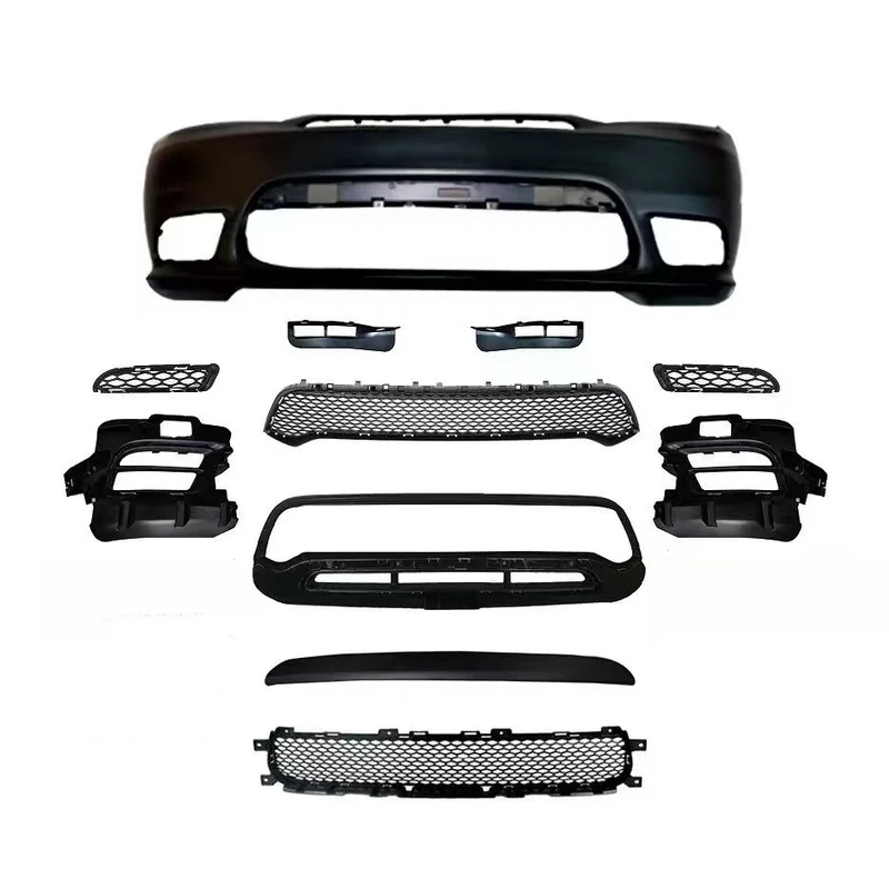 High Quality Front Bumper Assembly With LED Fog Lamp Exterior Facelift Body Kit Mod Parts Fit for Durango 2014‑2019 Vehicle