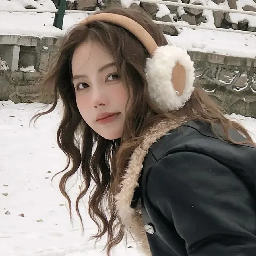 ผู้หญิงเกาหลีขนสัตว์ Earmuffs อบอุ่น Solid Plush เล่นสกีกลางแจ้งขี่จักรยาน Windproof เย็น Muffs หูผู้หญิง Anti-freezing Earmuffs ฤดูหนาว