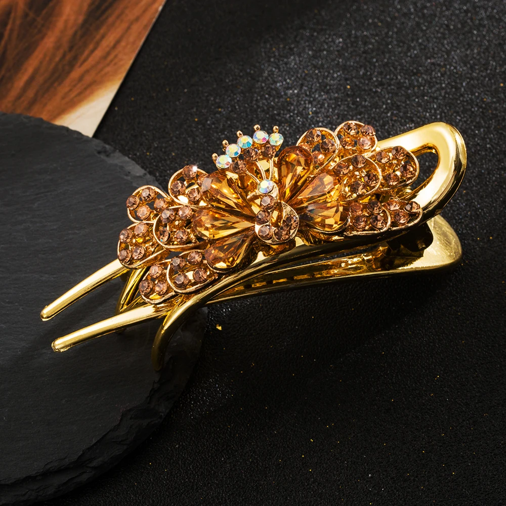 Premium Large Peacock Hair Clip With Diamond Inlay Grab Clip At The Back Of The Head Duckbill Clip Versatile And Elegant Wome