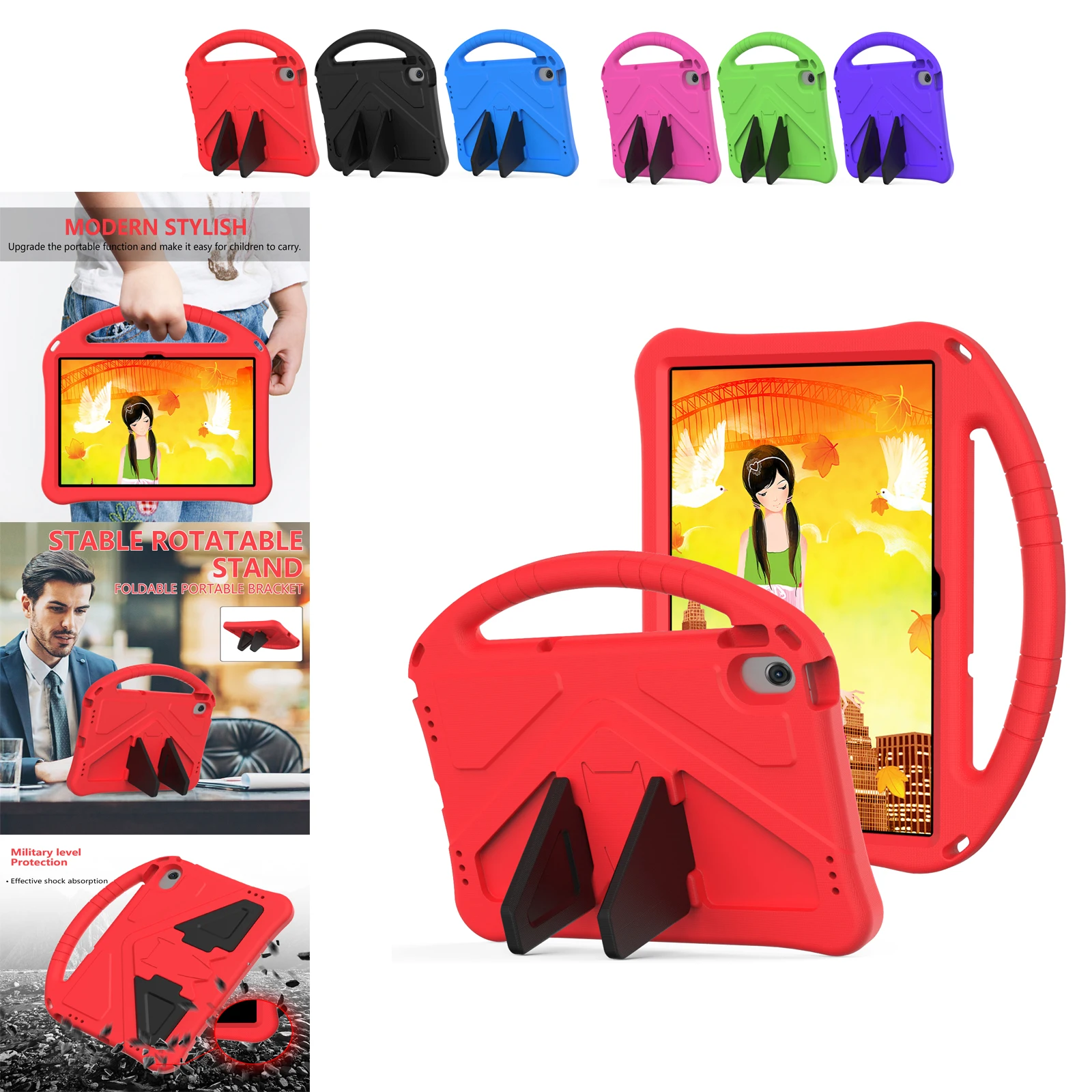 Tablet Case for Nokia T20 /t21 10.36 2021/2022 Cover EVA with Fold Stand Shell Kids Shockproof/Drop resistance Handle Strapstand