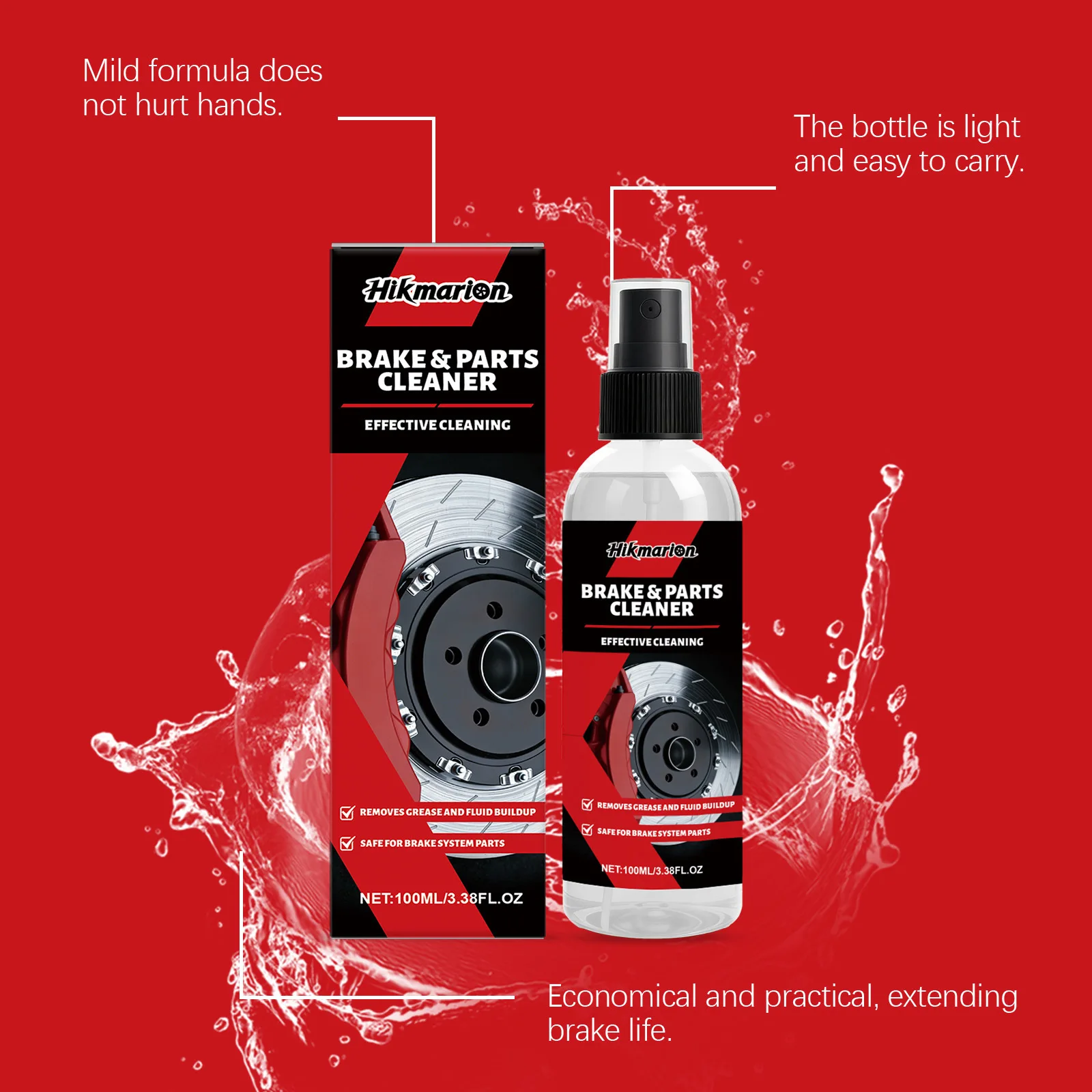 Professional Brake Cleaner Rust Removal Spray Wheel Hub Brightener Degreasing Agent For Car Rotor Caliper Dust Stain Cleaning