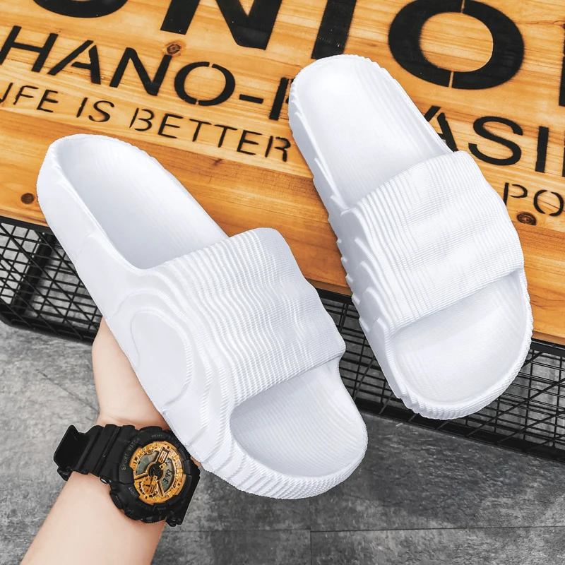 Summer Beach Outdoor Slides Ladies Slippers Outside Beach EVA Soft Bottom Unisex Bathroom Bath Sandal Flip Flops Flat Shoes