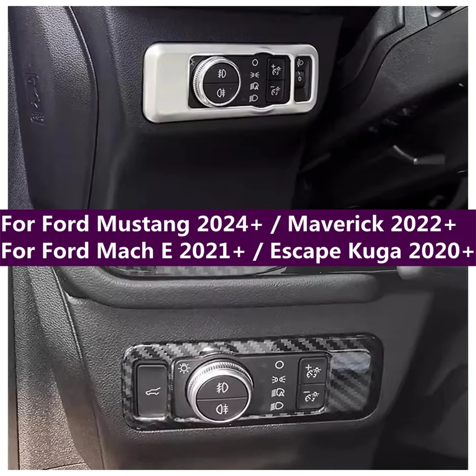 

Car Headlight Switch Button Panel Cover Trim For Ford Mustang 2024 Maverick 2022 Mach E 2021 Escape Kuga 2020 - 2024 Accessories