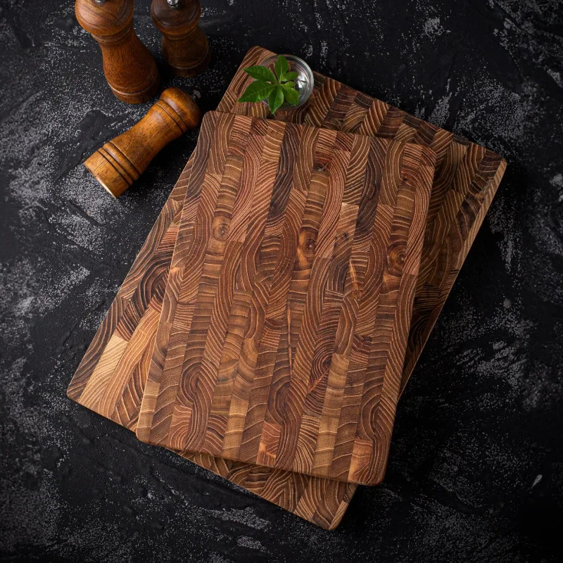 

Teak cutting board Solid wood cutting board Thickened light luxury Modern Nordic style square cutting board Double-sided usable