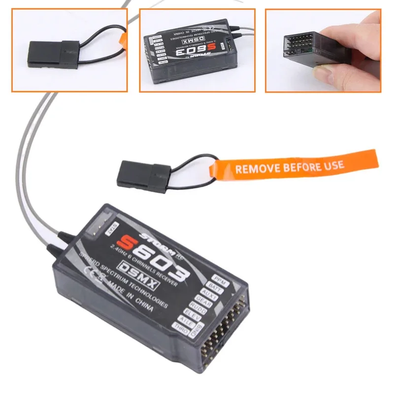 

Dual Antenna S603 Receiver Long Distancedsm2 Dsmx 6 Passppm Replace AR6210 Model Aircraft