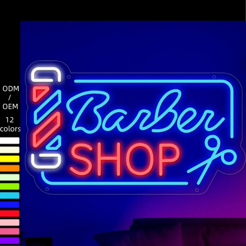 Customizable LED advertising signs, waterproof IP65 DC12V dimmable, commercial landscape neon lights