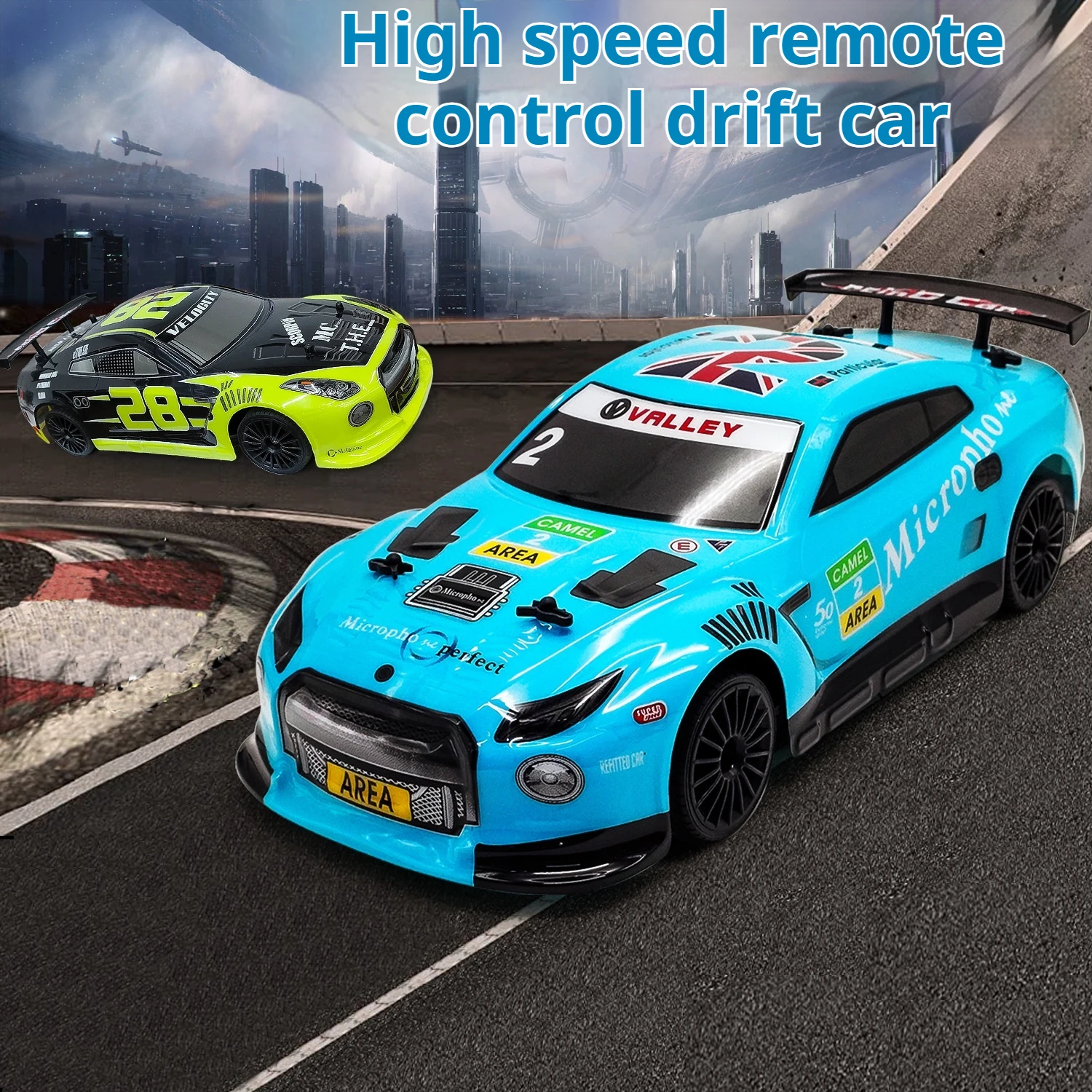 

New 2.4G High-Speed Remote Control Car 1:14 Scale With Led Lights Remote Control Drift Car Electric Four-Wheel Drive Racing Car