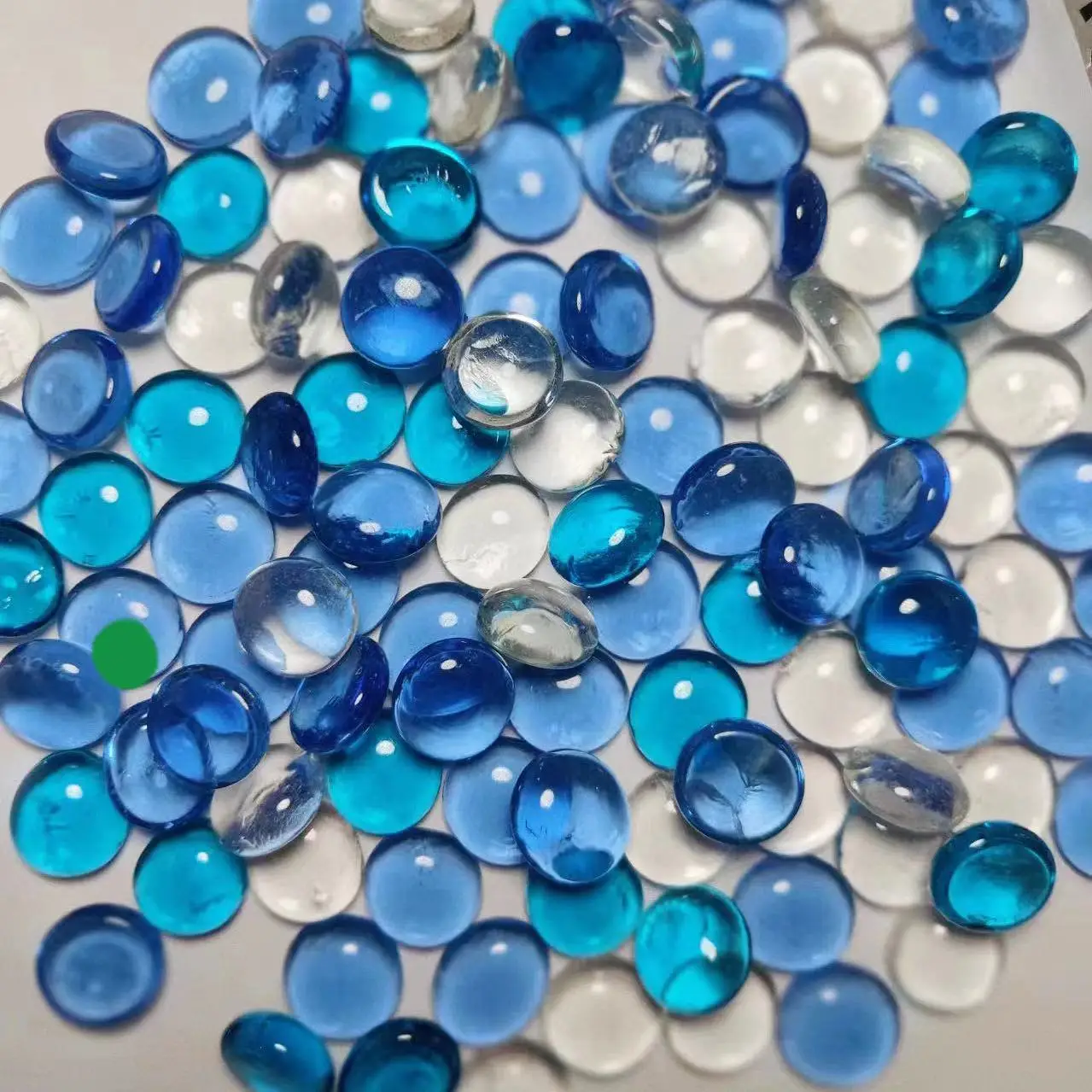 Glass flat bead Crystal Ball Decoration Bedroom Desk Accessories Aquarium Ornaments Glass Marbles Ball Garden Outdoor Decoration
