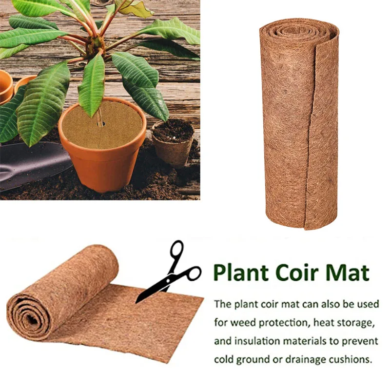 Coconut Liner Sheet Plant Fiber Roll Natural Carpet Mat Reptile Bedding Supplies Winter Insulation Flowerpot Basket Supply