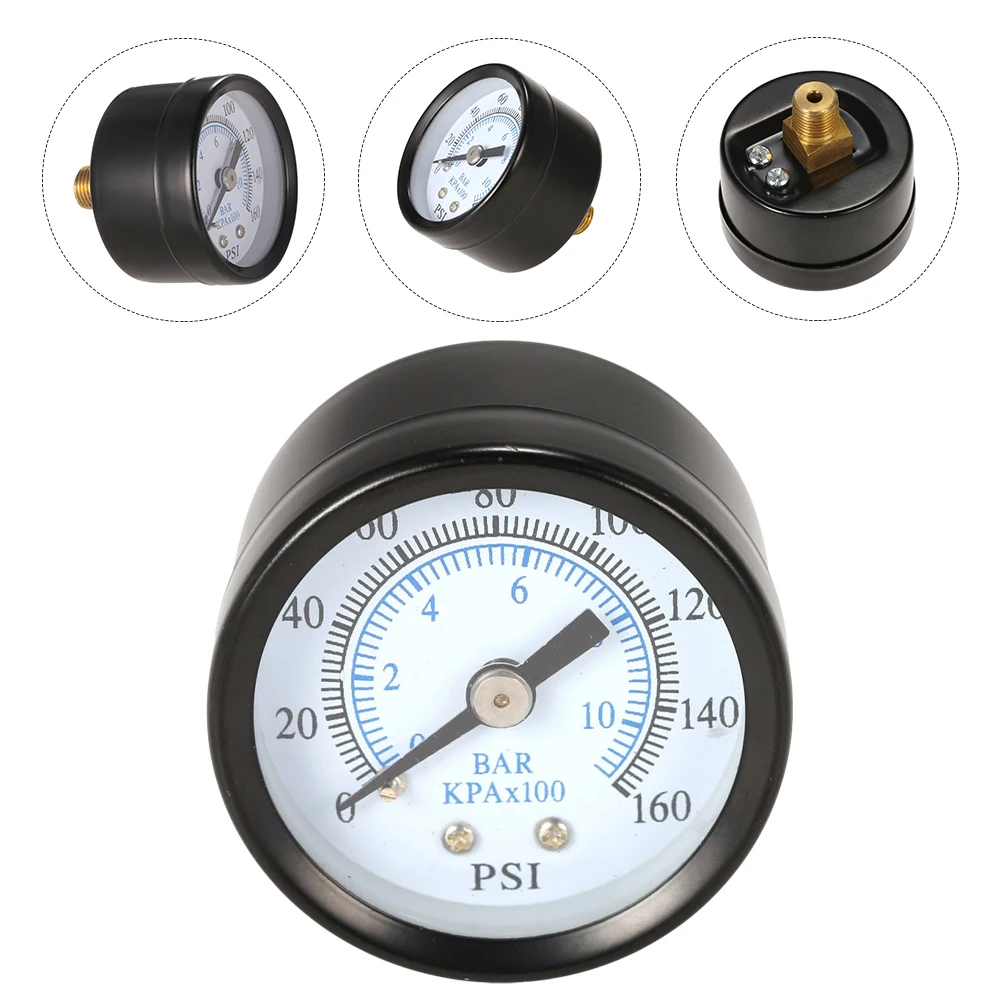 

1 pc Pressure Gauge Metal Dual Scale 0-160Psi 0-10Bar Npt All Purpose For Plumbing Hvac Hydraulic Pneumatic Systems Water Tank