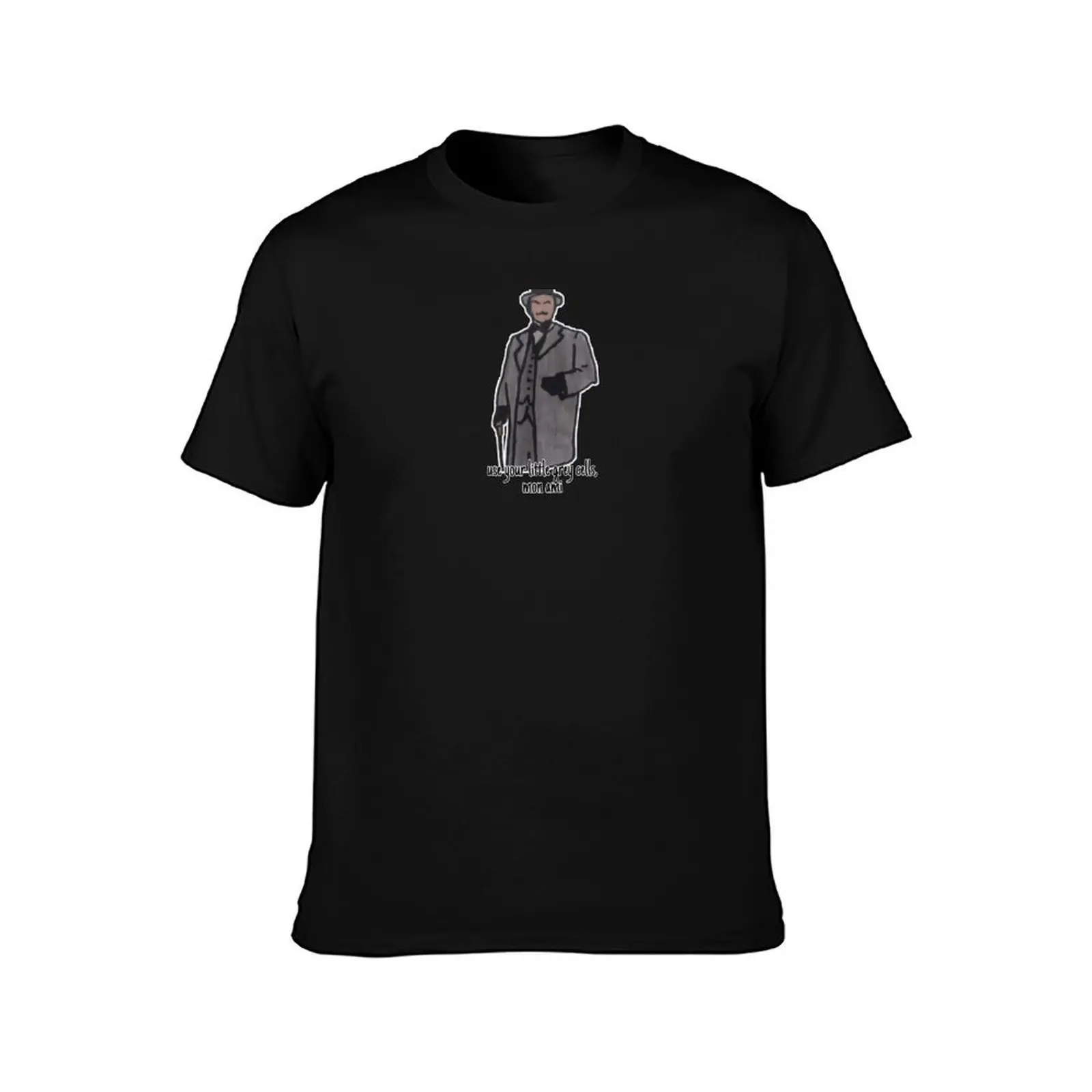 Hercules Poirot T-Shirt Basic Casual Wear Short Sleeve Top T-Shirt